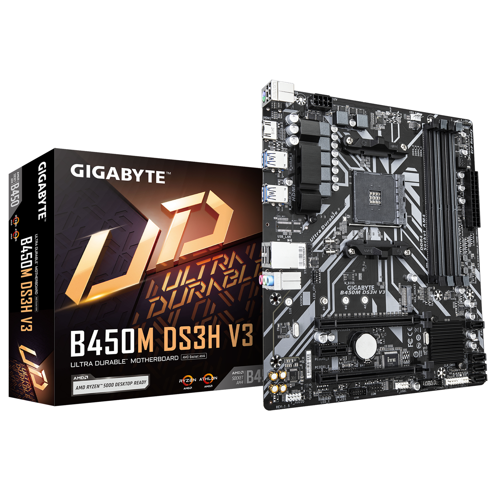 b450 Gigabyte B450M DS3H V3 DDR4 AMD AM4 Micro-ATX Motherboard